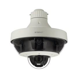 Cámara IP Multisensor 8 - 20 MP (4 sensores de 2 o 5 MP) lentes intercambiables con PTZ 2 MP 32X / Audio de dos vías / Hasta 5 tarjetas SD de 256 GB / WDR de hasta 150dB / IP66 / IK10