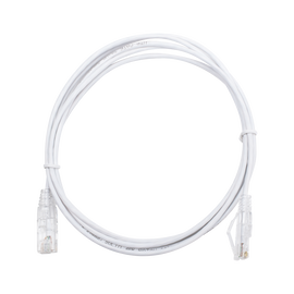 Cable de Parcheo Slim UTP Cat6 - 2 m Blanco Diámetro Reducido (28 AWG)