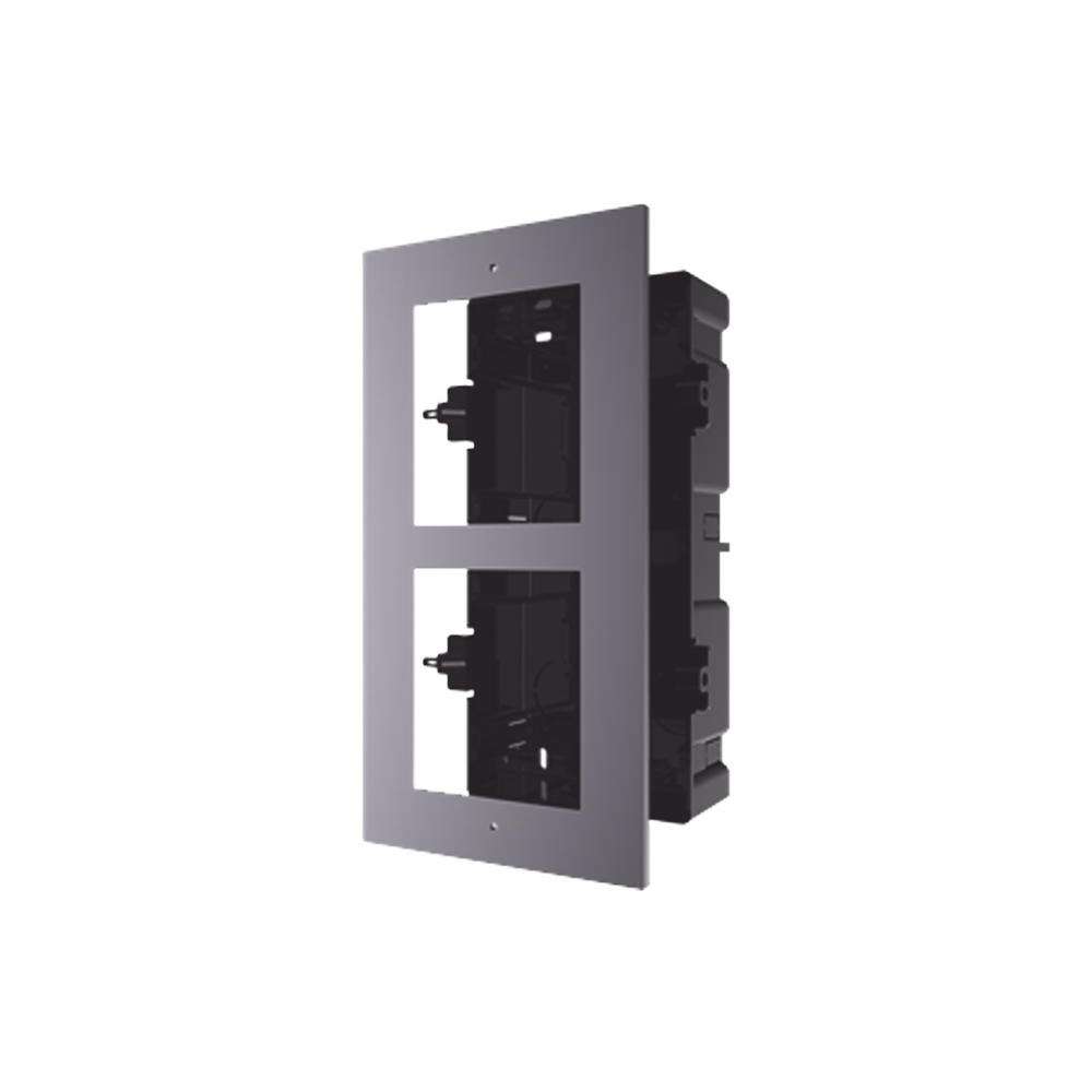 Base de 2 Espacios para EMPOTRAR Módulos de Videoporteros Hikvision