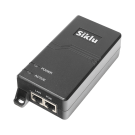 Inyector PoE, 1 Gbps, 60 W, 55 Vcd, 100-240 Vca, Cable CA