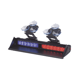 Cabezal de luz XT6 simple de 6 LED 12 / 24VDC con cubierta, enchufe y ventosa - rojo / azul