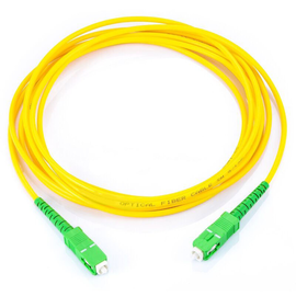 Jumper de Fibra Óptica Monomodo SC/APC SC/APC Simplex, color amarillo, 1 metro