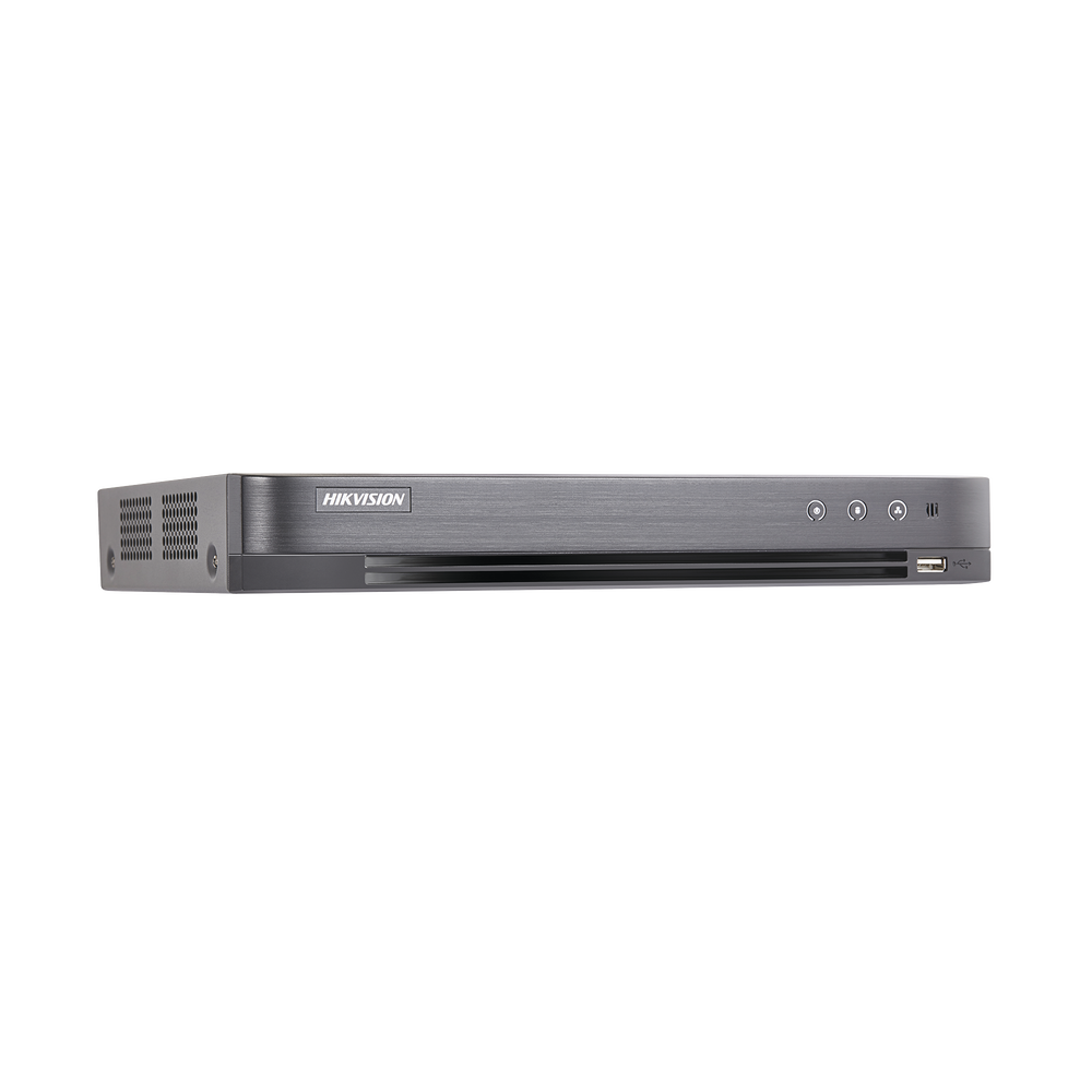 DVR 4K (8 Megapixel) / 8 Canales TURBOHD + 8 Canales IP / 2 Bahías de Disco Duro / Audio por Coaxitron / 8 Entradas de Alarma