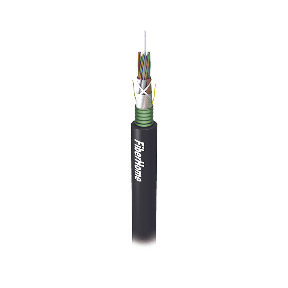 Cable de Fibra Óptica para Exterior G.625D, Armada, Monomodo de 48 Hilos, Loose Tube, Color Negro, 1 Kilómetro