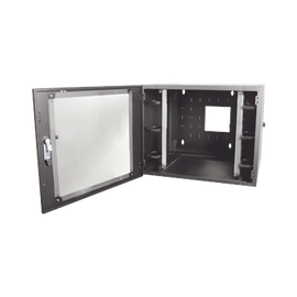 Gabinete de Pared Estándar de 19in, Abatible, de 12 UR, 762 mm de Profundidad, Color Negro