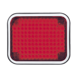 Luz perimetral LED roja 7x9 con bisel