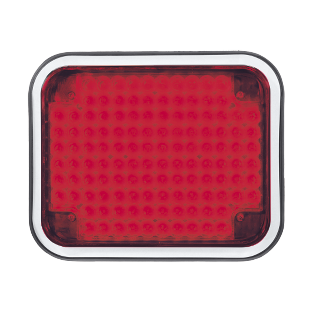Luz perimetral LED roja 7x9 con bisel