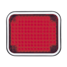 Luz perimetral LED roja 7x9 con bisel