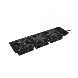 Kit de 3 Ventiladores para Montaje en Rack de 19 in, Alimentación 220 Vca con Plug IEC C14, 3 UR, Color Negro