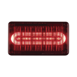 Luz perimetral LED PriZm ™ II de 4x6 con bisel, lente transparente y color REF8, rojo