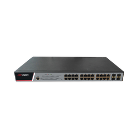Switch Administrable de 24 Puertos PoE+ 1000 Mbps / 4 Puertos SFP / 380 Watts Total