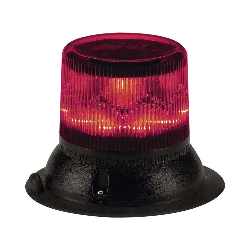 Baliza de LED rojo doble nivel, compacta, discreta, lente color rojo de montaje magnético