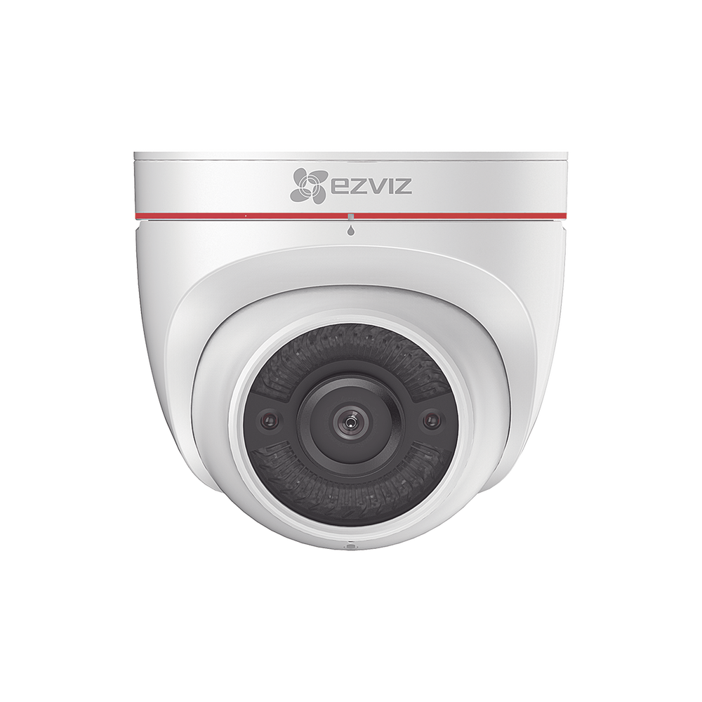 Domo IP 2 Megapixel / Inalámbrica / Sirena y Estrobo / Micrófono y Bocina Integrado / Notificación Push / Audios Personalizables / Ranura Para Memoria / Uso en Exterior