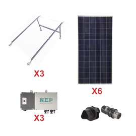 Kit Solar para Interconexión de 1.65 KW de Potencia, 220 Vca con Micro Inversores y Paneles Policristalinos.