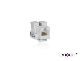 CONECTOR JACK ENSON ENS-JC5WH CAT5E COLOR BLANCO A 90 GRADOS PONCHADO CON PINZAS Y CUBREPOLVO. CONECTOR JACK ENSON ENS-JC5WH CAT5E COLOR BLANCO A 90 GRADOS PONCHADO CON PINZAS Y CUBREPOLVO.