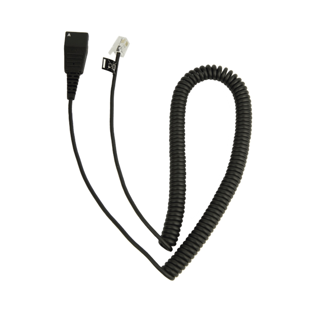 Jabra Cord - Cable enroscado con conexión QD a modular RJ para teléfonos IP de CISCO (8800-01-37)