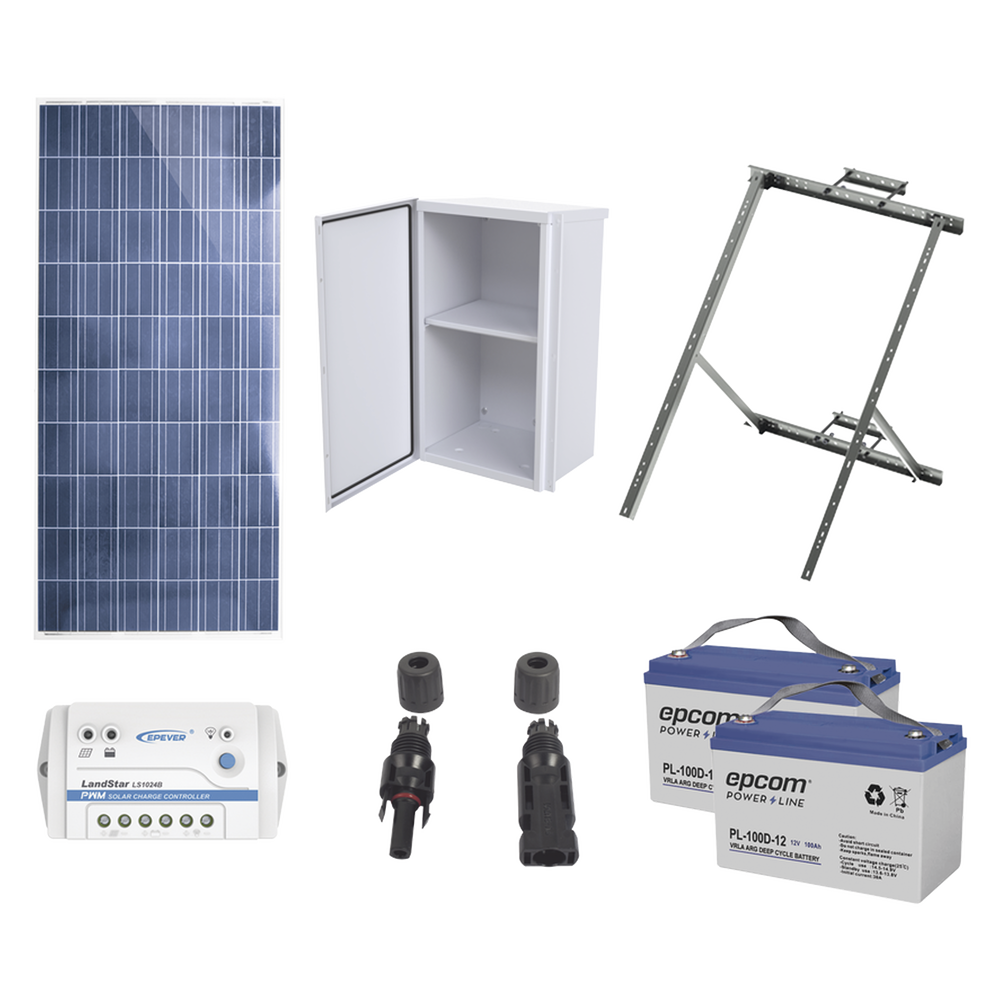 Kit de energía solar de 12 Vcd para alimentar radar de velocidad X-RADAR1