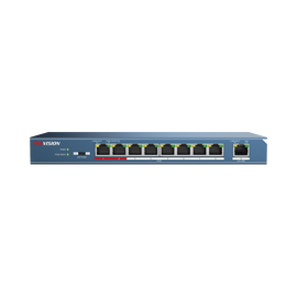 Switch PoE+ No Administrable / Hasta 250 m PoE Larga Distancia / 8 puertos 802.3af/at (30W) 10/100 Mbps + 1 puerto 10/100 Uplink