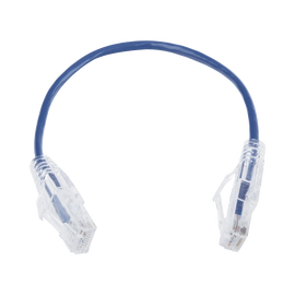 Cable de Parcheo Slim UTP Cat6 - 20 cm Azul Diámetro Reducido (28 AWG)