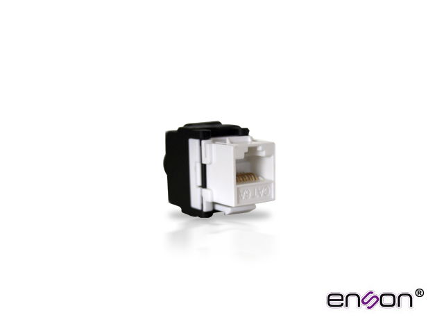 CONECTOR JACK SIN PINZAS RJ45 CAT6A ENSON ENS-JTL6AWH BLANCO