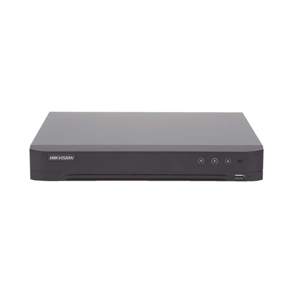 (Reconocimiento de Rostros / ACUSENSE) DVR 4 Megapixel / 16 Canales TURBOHD + 8 Canales IP / 1 Bahía de Disco Duro / 1 Canal de Audio / Audio por Coaxitron