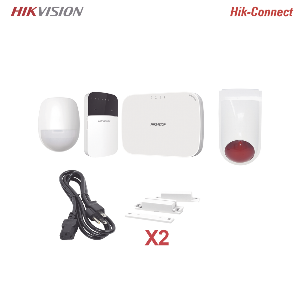 KIT Panel de Alarma / 1 Panel Híbrido / 1 Teclado 8 zonas / 1 PIR / 2 Contactos Magnéticos / 1 Cable de alimentación / 1 Sirena