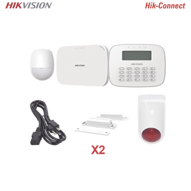 KIT Panel de Alarma / 1 Panel Híbrido / 1 Monitor LCD / 1 PIR / 2 Contactos Magnéticos / 1 Cable de alimentación / 1 Sirena