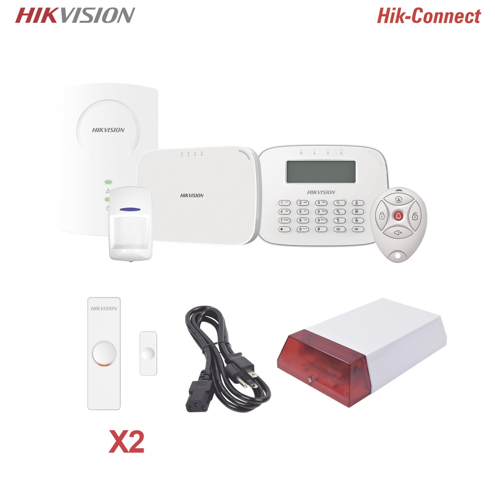 KIT Panel de Alarma / 1 Panel Híbrido / 1 Monitor LCD / 1 Expansor de zonas / 2 Contactos Magnéticos / 1 PIR / 1 Control remoto / 1 Cable de alimentación / 1 Sirena