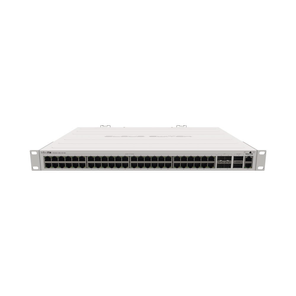 MikroTik CRS354-48G-4S+2Q+RM - Conmutador - L3 - 48 x 10/100/1000 + 4 x 10 Gigabit SFP+ + 2 x 40 Gigabit QSFP+ - sobremesa, montaje en rack