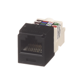Conector Jack RJ45 Estilo TP, Mini-Com, Categoría 6, de 8 posiciones y 8 cables, Color Negro