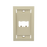 Placa de Pared Vertical Ejecutiva, Salida Para 2 Puertos Mini-Com, Con Espacios Para Etiquetas, Color Marfil