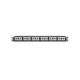 Panel de Parcheo Modular Mini-Com (Sin Conectores), Plano, Sin Blindaje, Alta Densidad, de 48 puertos, 1UR