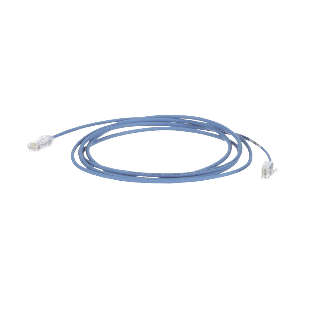 Cable de Parcheo TX6, UTP Cat6, Diámetro Reducido (28AWG), Color Azul, 30ft