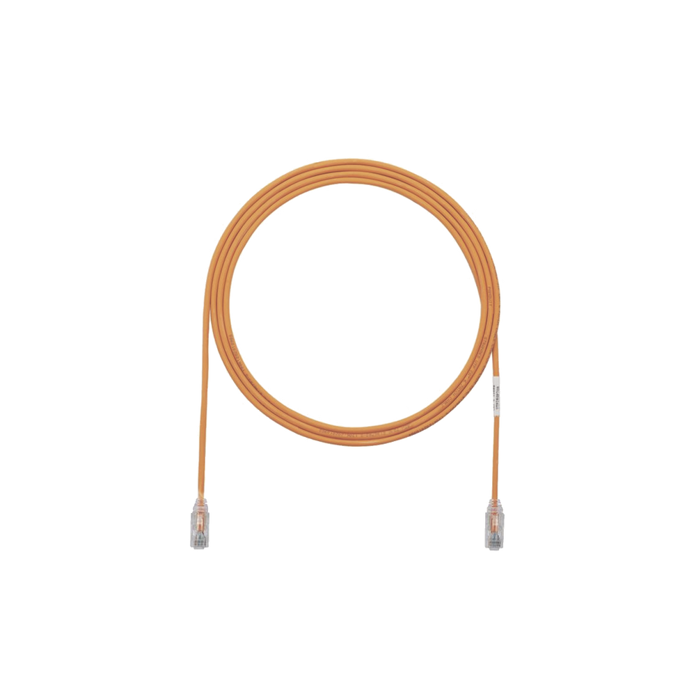 Cable de Parcheo TX6, UTP Cat6, Diámetro Reducido (28AWG), Color Naranja, 3ft