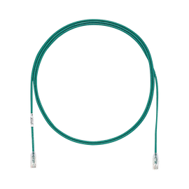 Cable de Parcheo TX6, UTP Cat6, Diámetro Reducido (28AWG), Color Verde, 5ft