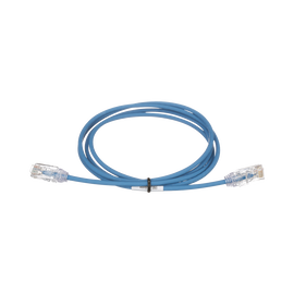 Cable de Parcheo TX6, UTP Cat6, Diámetro Reducido (28AWG), Color Azul, 7ft