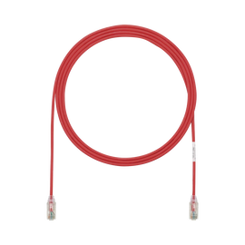 Cable de Parcheo TX6, UTP Cat6, Diámetro Reducido (28AWG), Color Rojo, 7ft