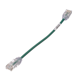Cable de Parcheo TX6, UTP Cat6, Diámetro Reducido (28AWG), Color Verde, 8in (20.2cm)