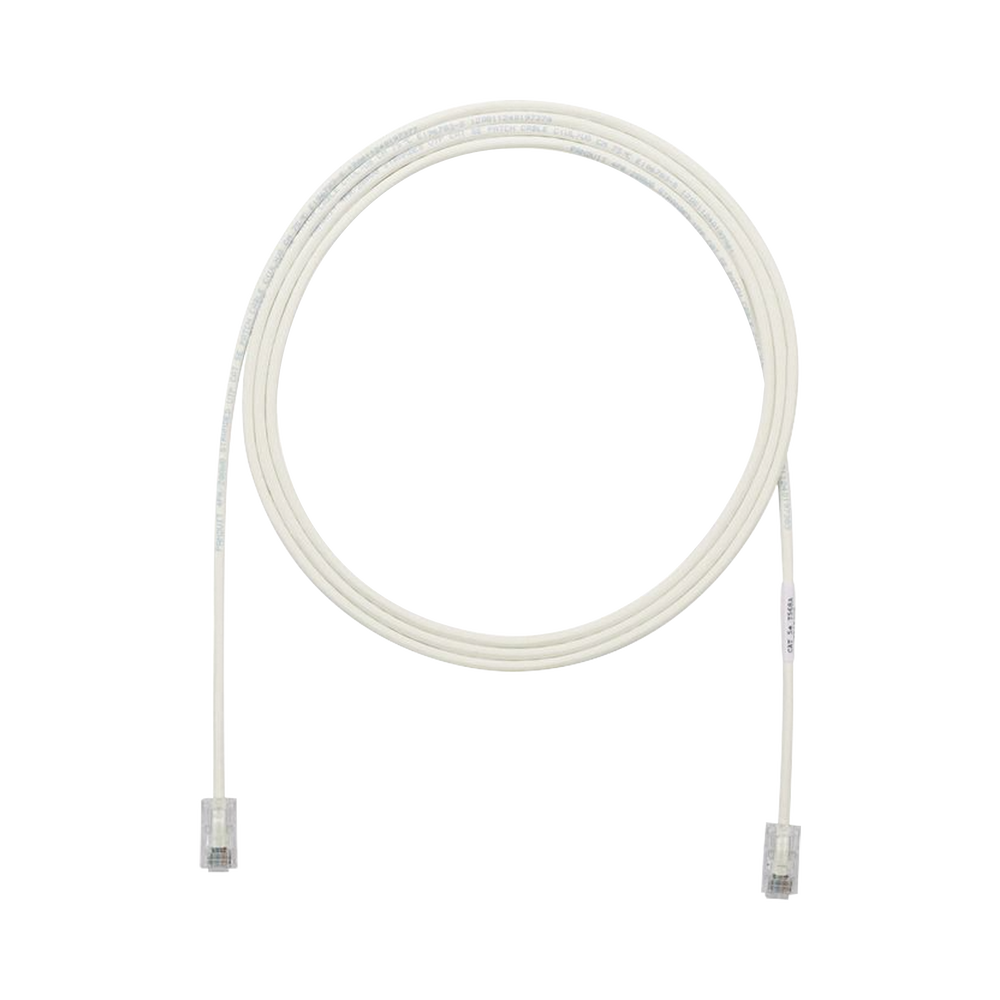 Cable de Parcheo UTP Cat6A, CM/LSZH, Diámetro Reducido (28AWG), Color Blanco Mate, 5ft