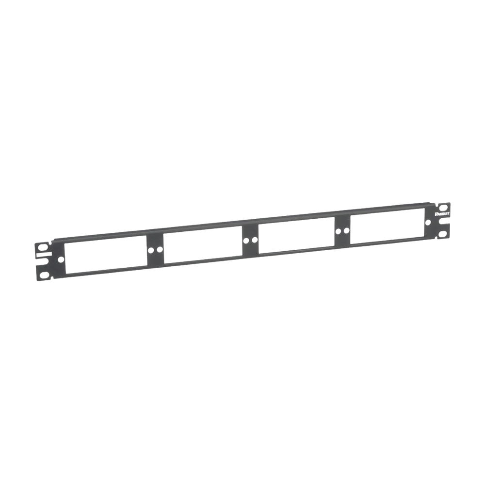 Patch Panel de Fibra Óptica, Para 4 Placas Acopladras FAP o FMP, Color Negro, 1UR