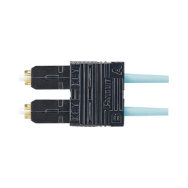 Conector de Fibra Óptica SC Duplex OptiCam, Multimodo 50/125 OM3/OM4, Pre-pulido, Color Aqua
