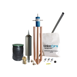 Kit Pararrayo PDC Flash Captor, Avance de Cebado:15 µs. Diámetro de Protección Máx: 70 m. Incluye Electrodo y Accesorios p/Torre.