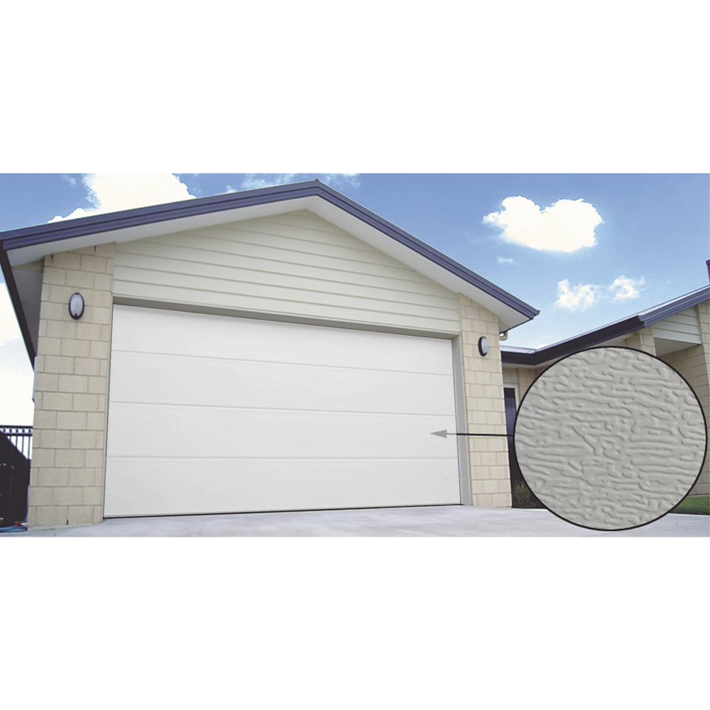 Puerta de Garage PREMIUM, Lisa color blanco   20X8 FT,  AISLADA, Estilo U.S.A.