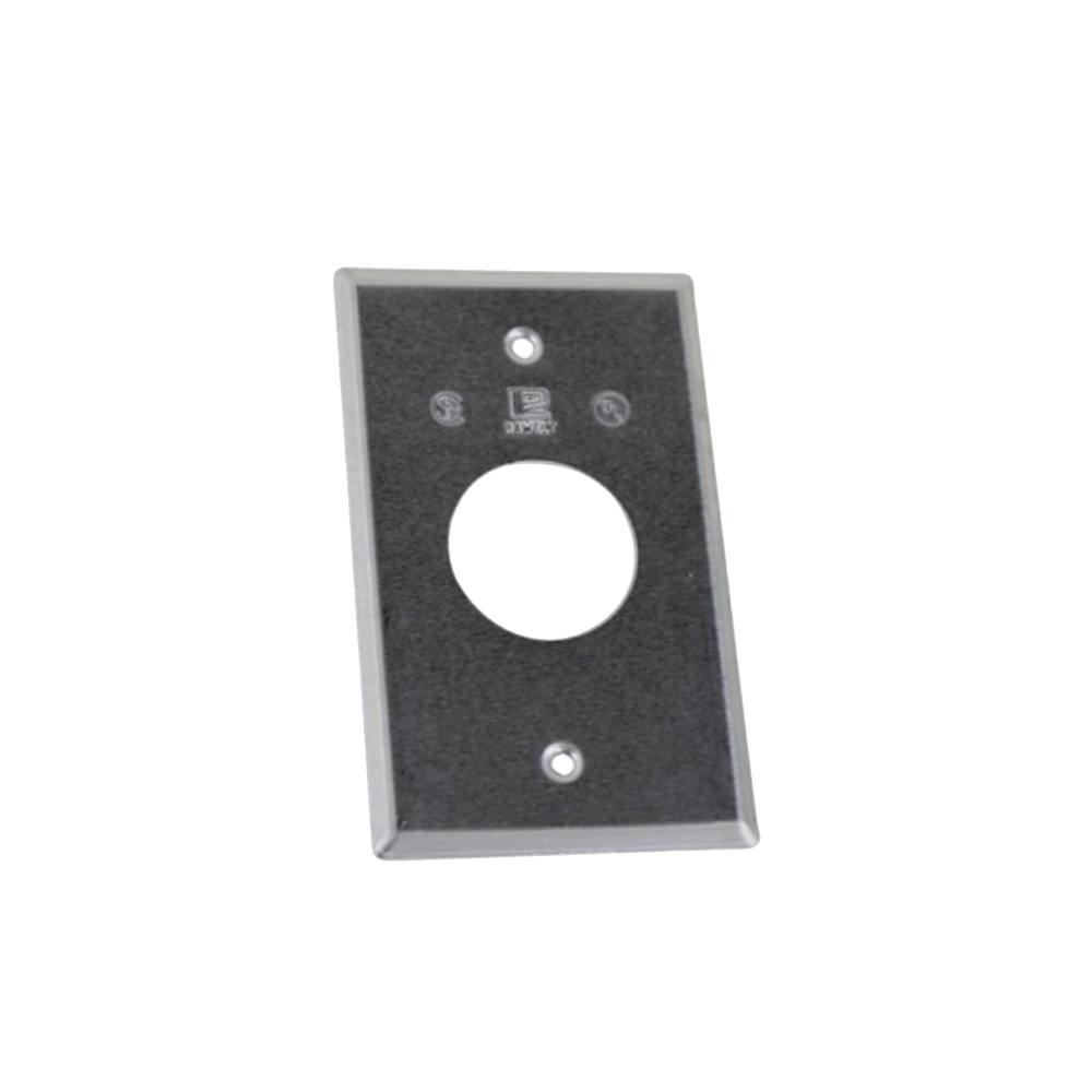Tapa rectangular aluminio para contacto 35.23 mm tipo RR a prueba de intemperie.