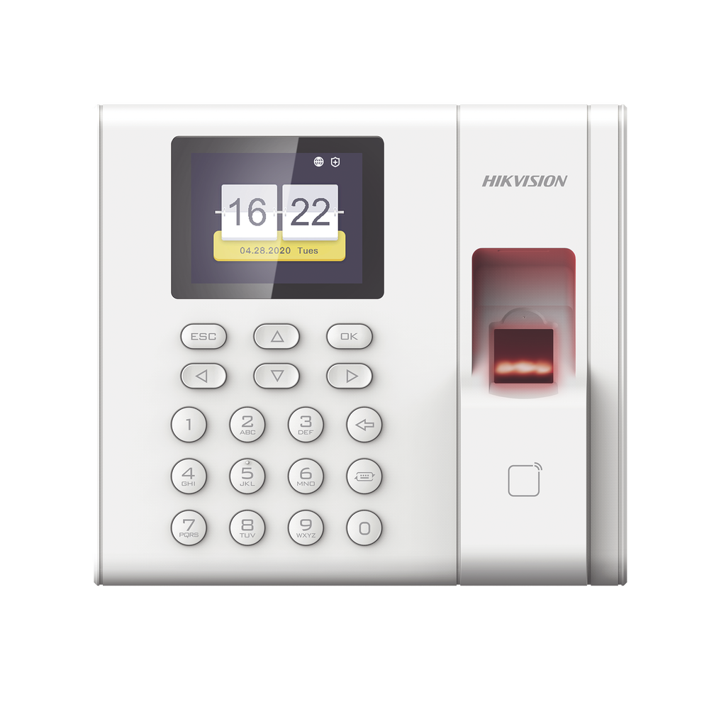 Checador de Huella con Batería de Respaldo  / Reportes por USB / 1,000 Usuarios / Lector de Tarjetas EM / Uso con iVMS-4200.