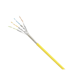 Bobina de Cable Blindado S/FTP, Cat6, Uso Industrial, Multifilar (Flexible), Color Amarillo, Bobina de 500m