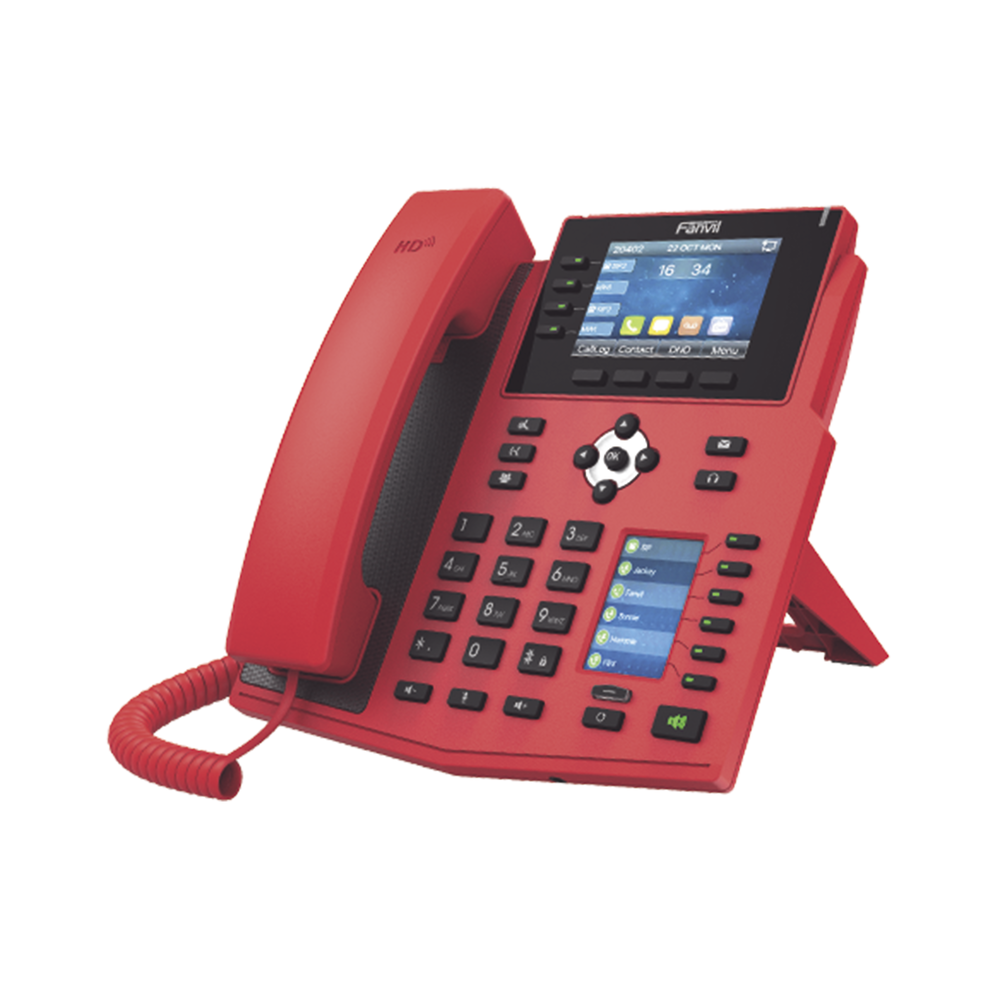 Teléfono IP Empresarial con Estándares Europeos, 16 lineas SIP con pantalla LCD de 3.5