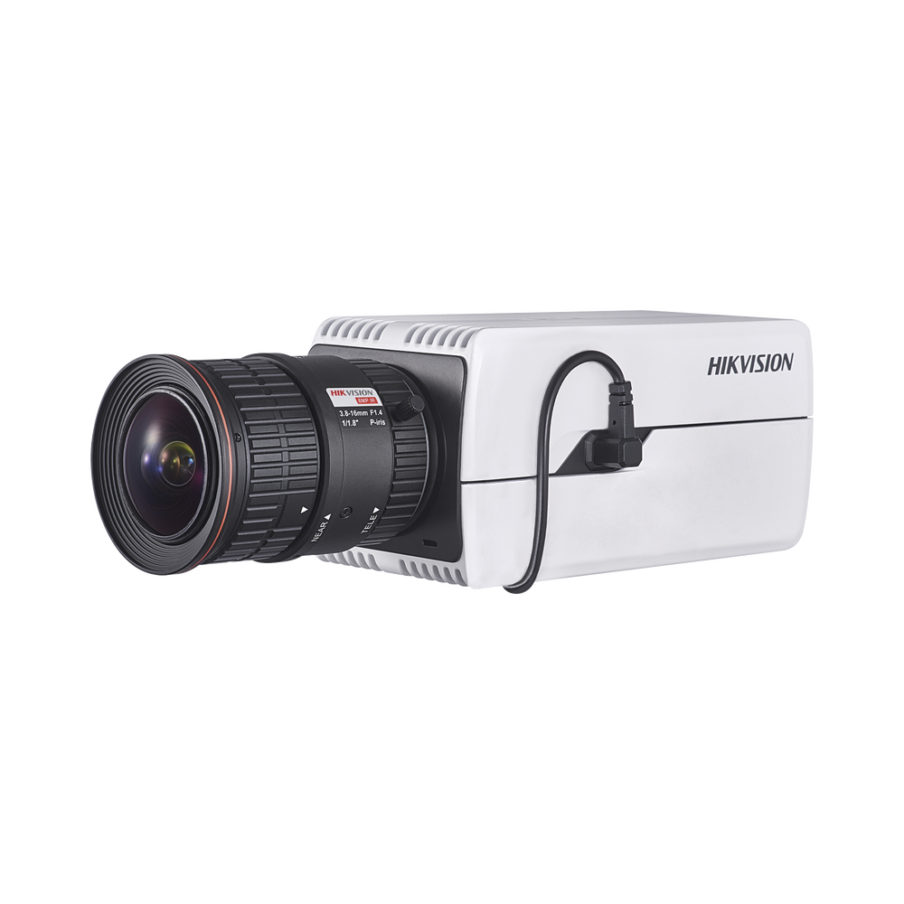Cámara Box IP 8 Megapixel / Detección de Rostros / H.265+ / WDR 120 dB / PoE / Entrada y Salida de Audio y Alarma