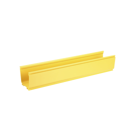 Canaleta FiberRunner™ 4X4, de PVC Rígido, Color Amarillo, 1.8 m de Largo
