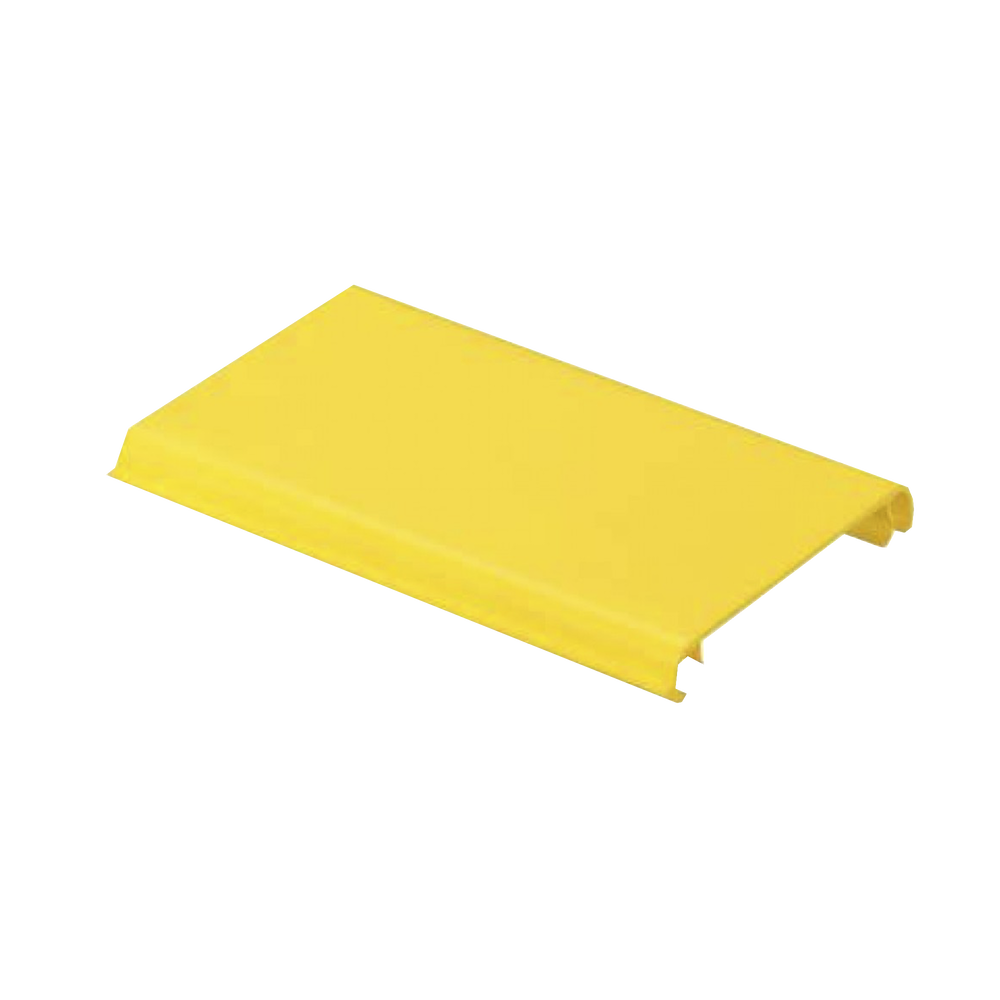 Tapa Con Bisagra a Presión Para Canaleta FiberRunner™ FR4X4YL6, de PVC Rígido, Color Amarillo, 1.8 m de Largo